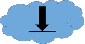 Cloud Download Icon PNG image