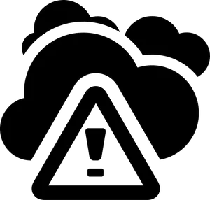 Cloud Warning Sign Outline PNG image