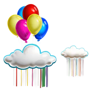 Cloud With Balloons Png 06252024 PNG image