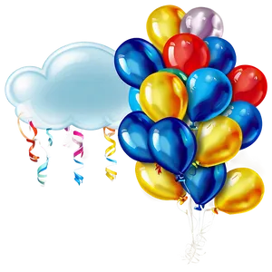 Cloud With Balloons Png Gdo PNG image