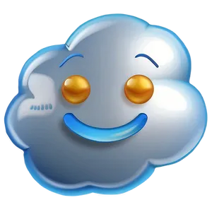 Cloud With Face Emoji PNG Blm38 PNG