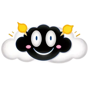 Cloud With Face Emoji PNG Lrk