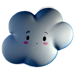 Cloud With Face Emoji PNG Prb98 PNG