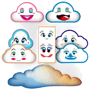 Cloud With Faces PNG Dhm