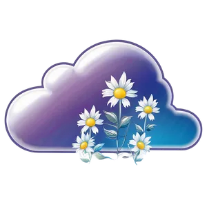 Cloud With Flowers Png Jsn50 PNG image