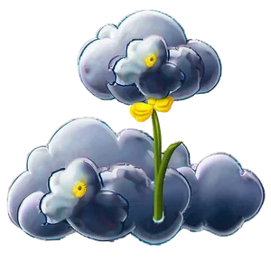 Cloud With Flowers PNG Puk PNG