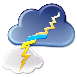 Cloud With Lightning Bolt PNG Dob52