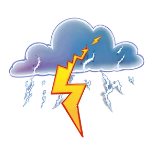 Cloud With Lightning Bolt PNG Umv52