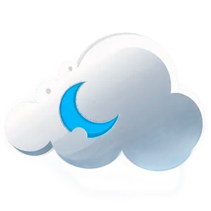 Cloud With Moon Clipart Png Hin90 PNG image