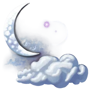 Cloud With Moon Png 06252024 PNG image