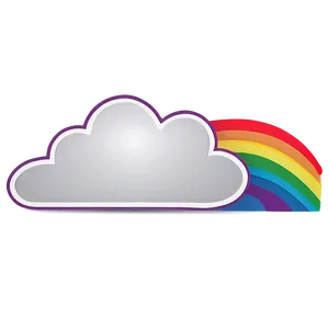 Cloud With Rainbow Clipart Png 05252024 PNG image