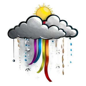 Cloud With Rainbow PNG Kta76
