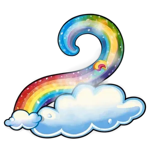 Cloud With Rainbow Tail Png 60 PNG image