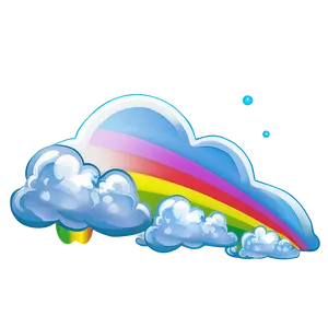Cloud With Rainbow Tail PNG Urt PNG