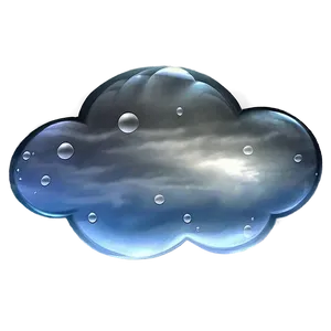 Cloud With Raindrops PNG 22