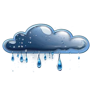 Cloud With Raindrops Png Dqr58 PNG image