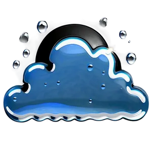 Cloud With Raindrops PNG Iob55 PNG