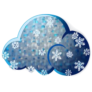 Cloud With Snowflakes PNG 06252024