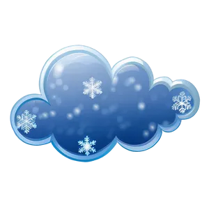 Cloud With Snowflakes PNG 06252024 PNG