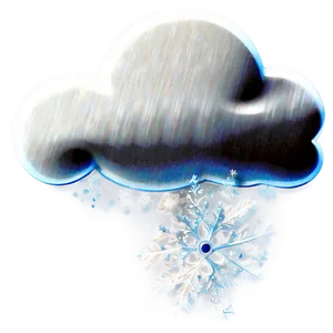 Cloud With Snowflakes PNG Fmi