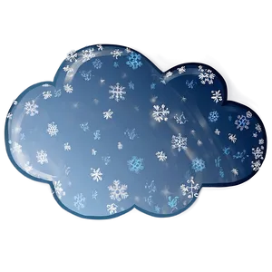 Cloud With Snowflakes PNG Lsv62