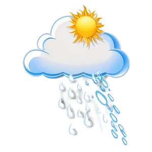 Cloud With Sun Rays PNG 50