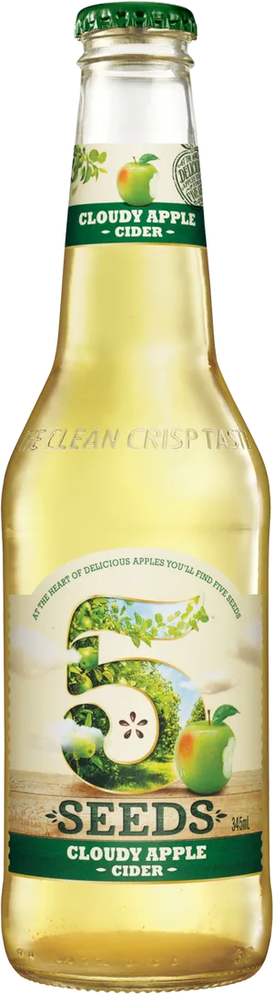 Cloudy Apple Cider Bottle PNG image