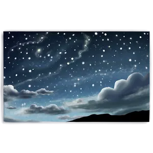 Cloudy Starry Night PNG Lbx PNG