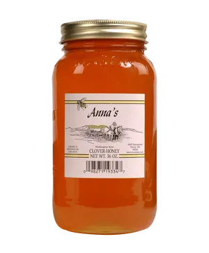 Clover Honey Jar Product PNG image