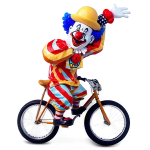 Clown Bicycle Stunt PNG Okv23
