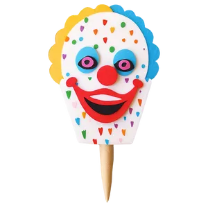 Clown Cupcake Topper PNG 05232024