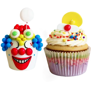 Clown Cupcake Topper Png 05232024 PNG image