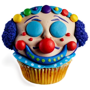 Clown Cupcake Topper PNG Oxl