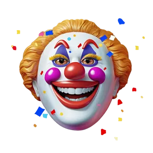 Clown Emoji With Confetti Png Lyl15 PNG image
