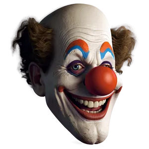Clown Face Caricature PNG Bws