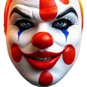 Clown Face Mask Graphic PNG Eeq