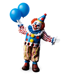 Clown With Balloons PNG 05232024
