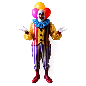 Clown With Balloons PNG 05232024