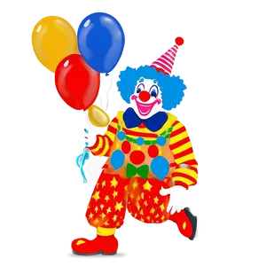 Clown With Balloons PNG Kem97