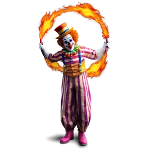 Clown With Fire Hoop PNG 17 PNG