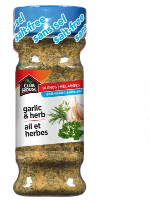 Club House Garlicand Herb Seasoning PNG
