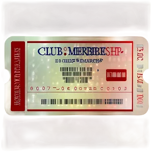 Club Membership Ticket Png 74 PNG image