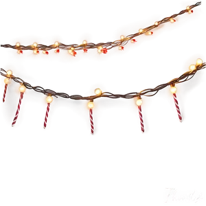 Cluster Christmas String Lights PNG 52