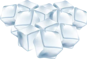 Clusterof Ice Cubes Graphic PNG image