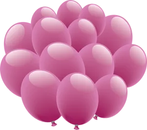 Clusterof Pink Balloons