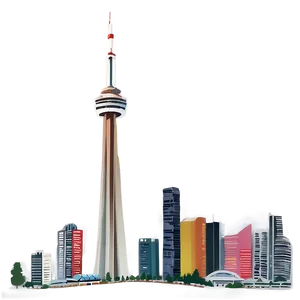 Cn Tower Evening Serenity Png 06252024 PNG image