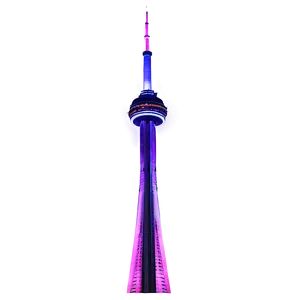 Cn Tower Night Lights Png 06252024 PNG image