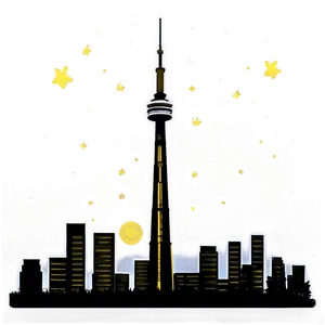 Cn Tower Starry Night Png 06252024 PNG image