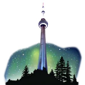 Cn Tower Starry Night Png 70 PNG image