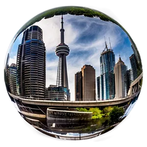 Cn Tower Stunning Reflection Png Vml10 PNG image